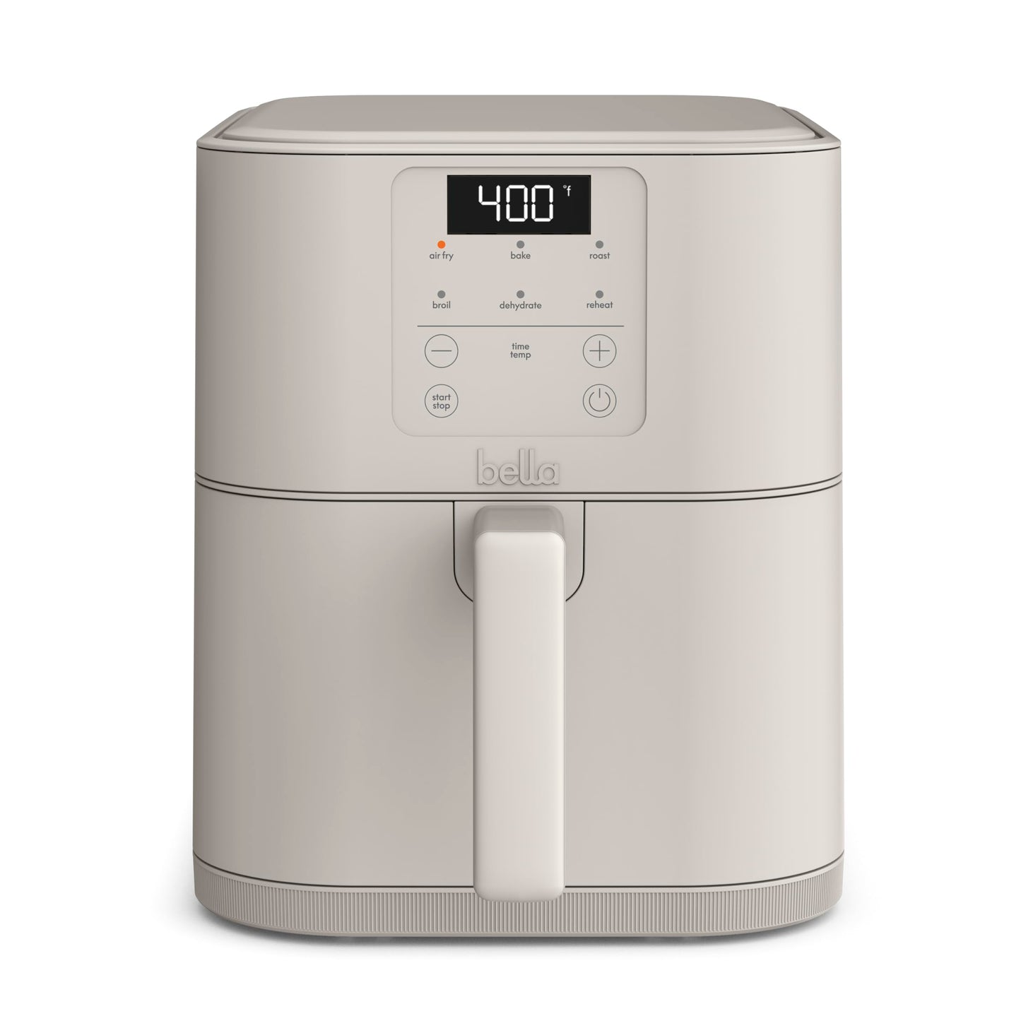 bella 6 Qt Slim Air Fryer, Fits-anywhere™ Kitchenware, EverGood™ Ceramic Nonstick Coating, Adjustable Temperature, 6 Preset Cooking Options, 60 Min Auto Shutoff w Audible Tone, 5lb Capacity, Oatmilk